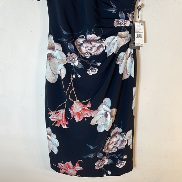 NWT. Adrianna Papell 2 Pleat Detail Printed Sheath Dress. - Picture 7 of 14